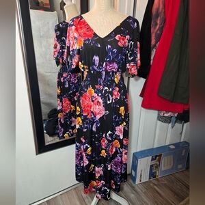 Lildy Tassel Tie Back Maxi Dress Sz L/XL Floral
